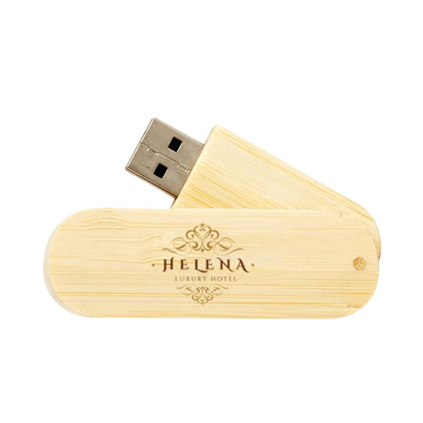Hinsdale Eco-Friendly Bamboo Swivel USB