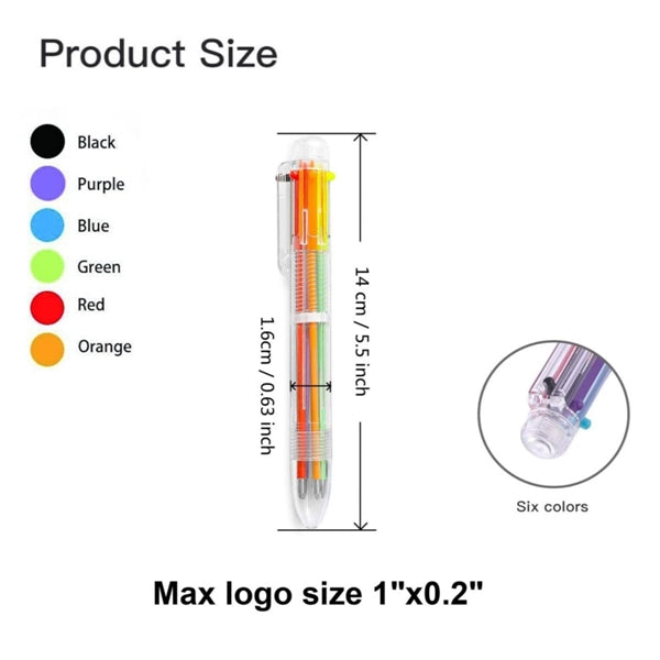 6 Colors Ballpoint Pen