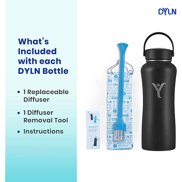 DYLN Alkaline Water Bottle with Wide Mouth Cap 40 oz