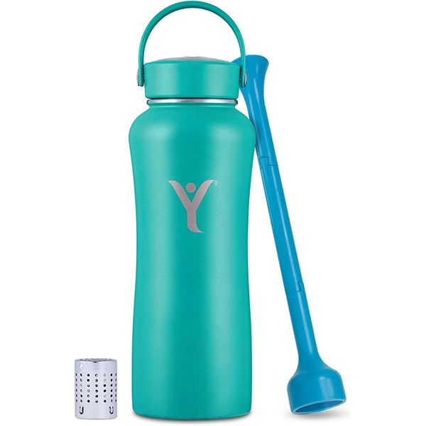 DYLN Alkaline Water Bottle with Wide Mouth Cap 40 oz