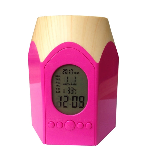 Pencil Holders Pen Cup with Electronic Calendar