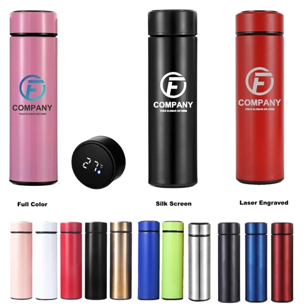 Double Wall Vacuum Water Bottle With LED Temperature Display