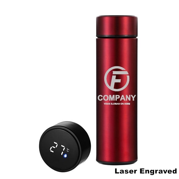 Double Wall Vacuum Water Bottle With LED Temperature Display