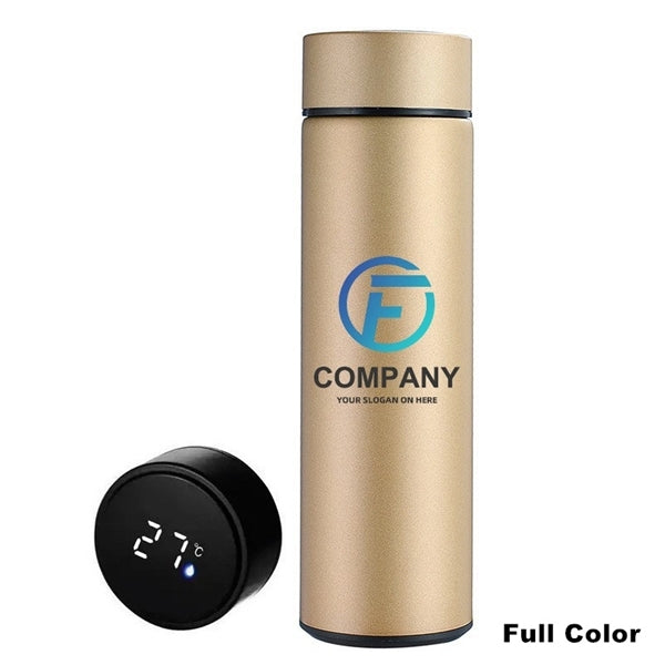 Double Wall Vacuum Water Bottle With LED Temperature Display