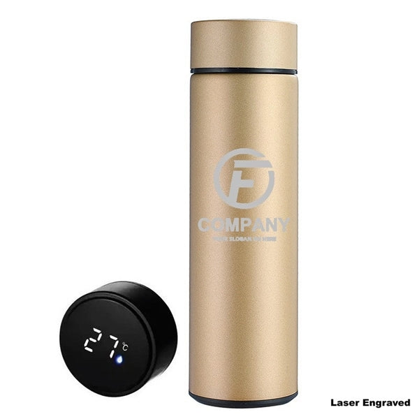 Double Wall Vacuum Water Bottle With LED Temperature Display