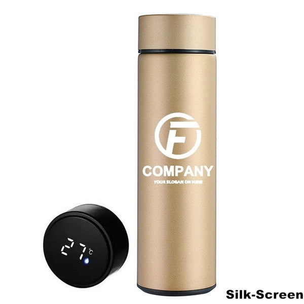 Double Wall Vacuum Water Bottle With LED Temperature Display