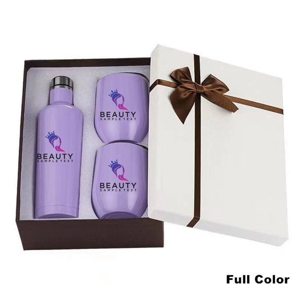 Sublimation Stainless Steel Wine Chiller Gift Set