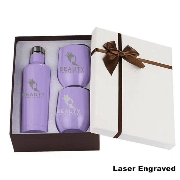 Sublimation Stainless Steel Wine Chiller Gift Set