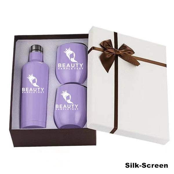 Sublimation Stainless Steel Wine Chiller Gift Set