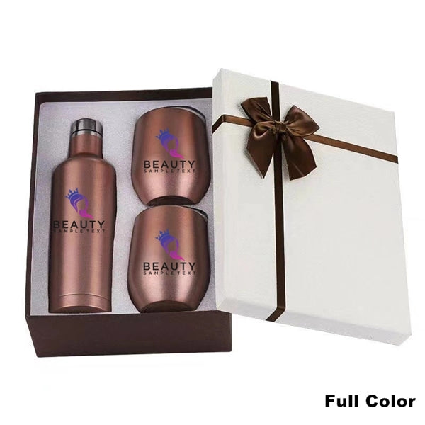 Sublimation Stainless Steel Wine Chiller Gift Set
