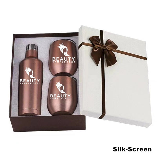 Sublimation Stainless Steel Wine Chiller Gift Set