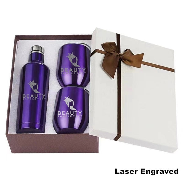 Sublimation Stainless Steel Wine Chiller Gift Set