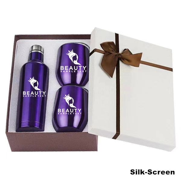 Sublimation Stainless Steel Wine Chiller Gift Set