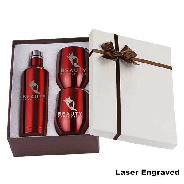 Sublimation Stainless Steel Wine Chiller Gift Set