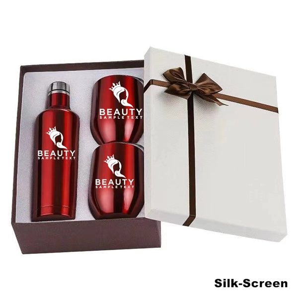 Sublimation Stainless Steel Wine Chiller Gift Set