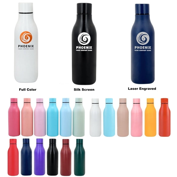 18.5 oz Stainless Steel Double Wall Cola Shape Water Bottle