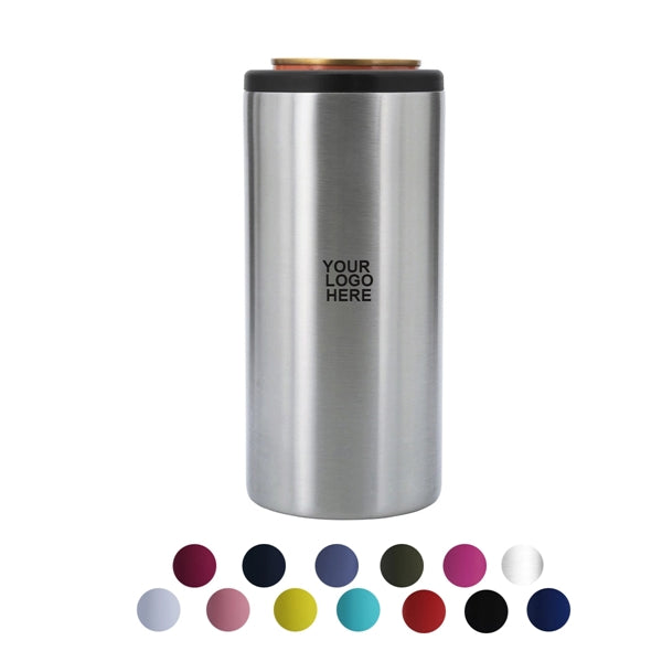 12oz Vacuum Insulated Skinny Can Cooler for Slim Beer