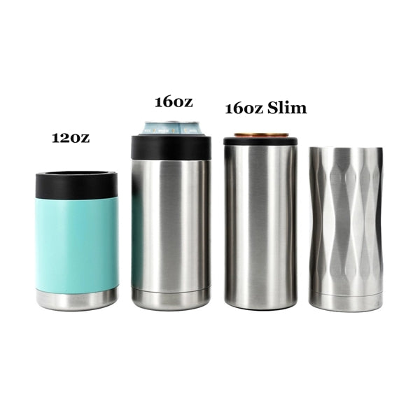 12oz Vacuum Insulated Skinny Can Cooler for Slim Beer