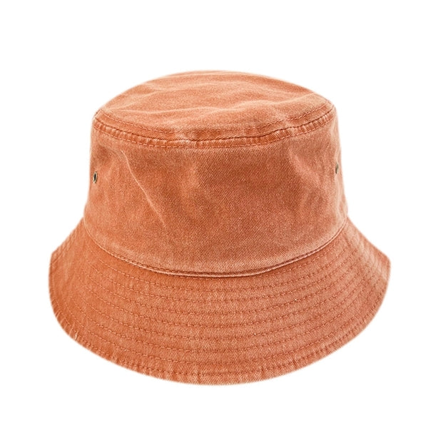 Outdoor Washed Cotton Bucket Hat Packable Fisherman Cap
