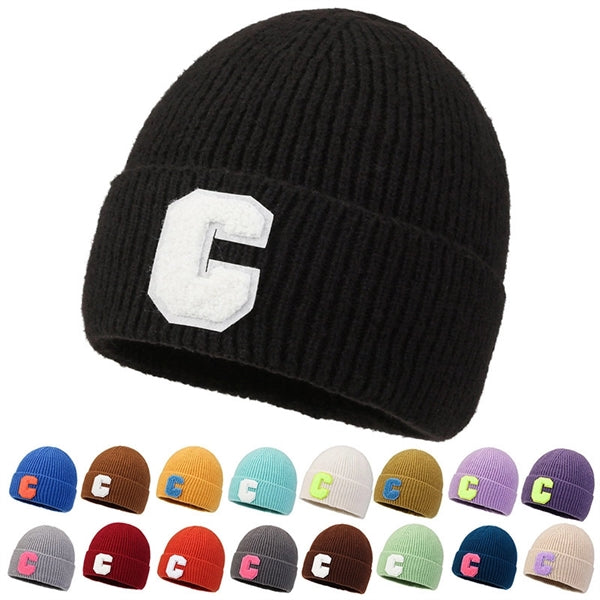 Slouchy Knit Ribbed Beanie Soft Stretch Hat Cuffed Skull Cap