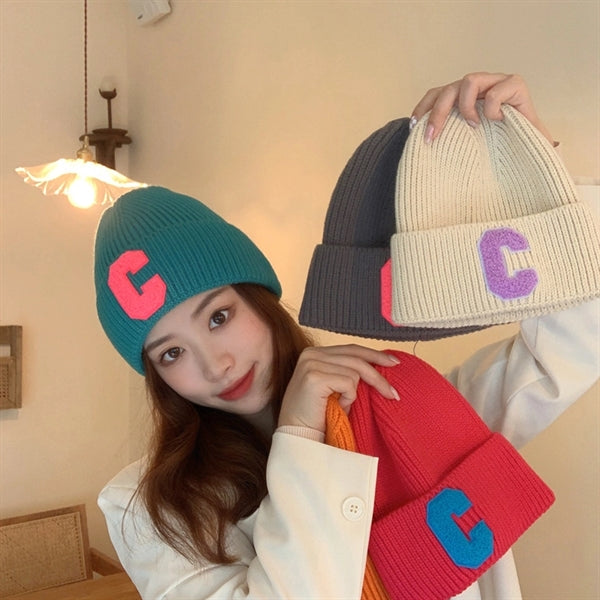 Slouchy Knit Ribbed Beanie Soft Stretch Hat Cuffed Skull Cap