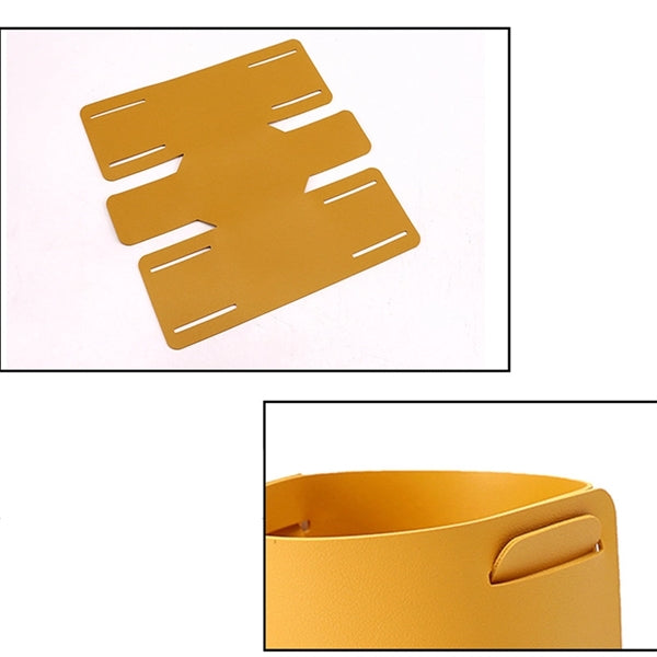 PU Leather Foldable Desk Organizer Storage Brush Pen Holder