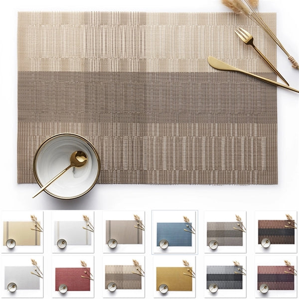 Stain Resistant Non-Slip Woven Vinyl Placemats Table Mats