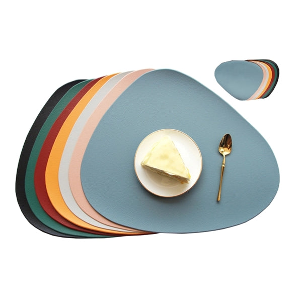 Stain Resistant Non-Slip Leather Placemats and Coasters Set