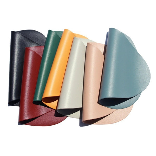 Stain Resistant Non-Slip Leather Placemats and Coasters Set