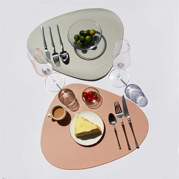 Stain Resistant Non-Slip Leather Placemats and Coasters Set