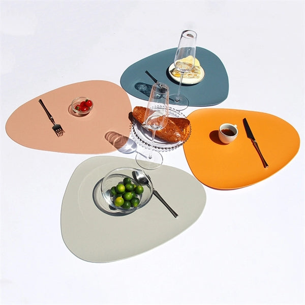 Stain Resistant Non-Slip Leather Placemats and Coasters Set