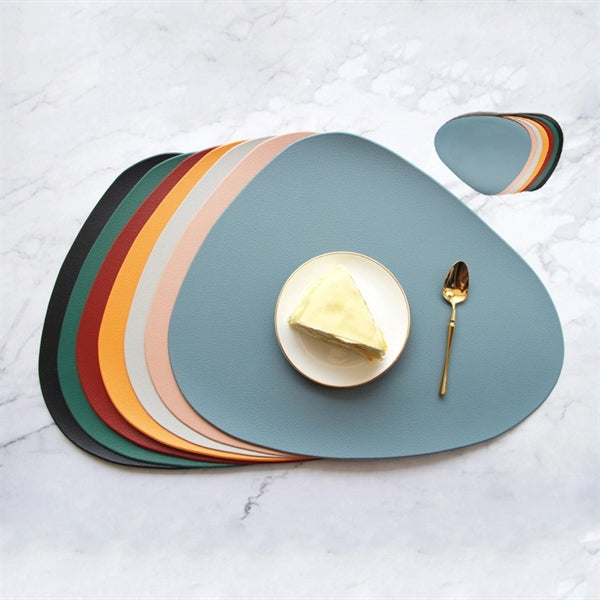 Stain Resistant Non-Slip Leather Placemats and Coasters Set