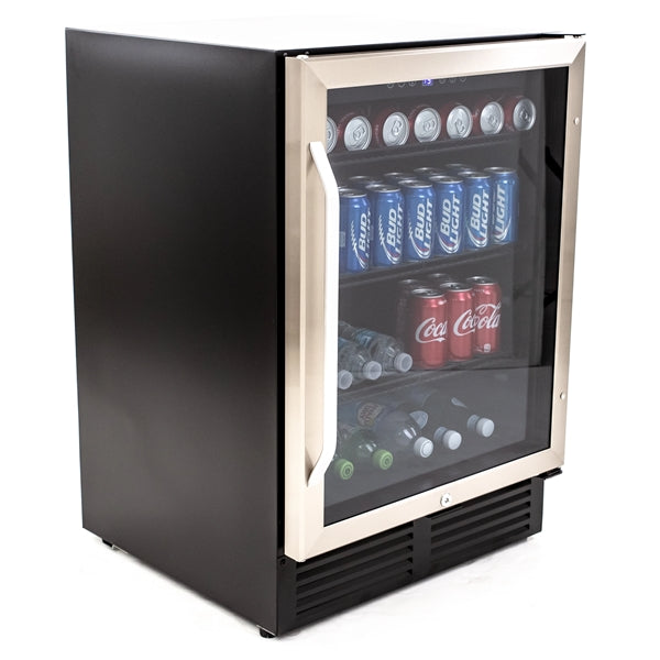 Avanti - 130 Can Beverage Center - Stainless Steel