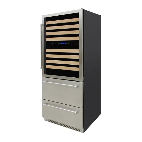 Vinotemp - 135 Bottle Triple-Zone Wine Cooler - Stainless