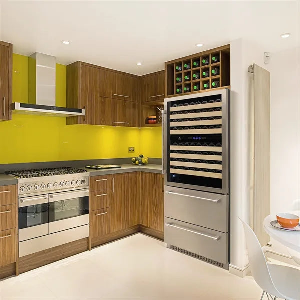 Vinotemp - 135 Bottle Triple-Zone Wine Cooler - Stainless