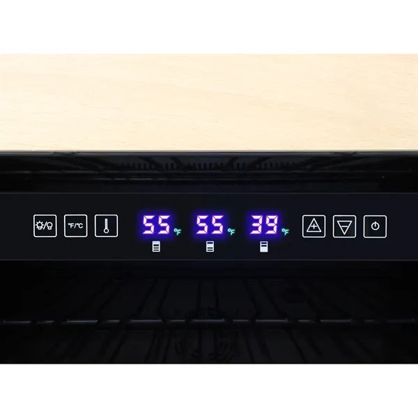 Vinotemp - 135 Bottle Triple-Zone Wine Cooler - Stainless