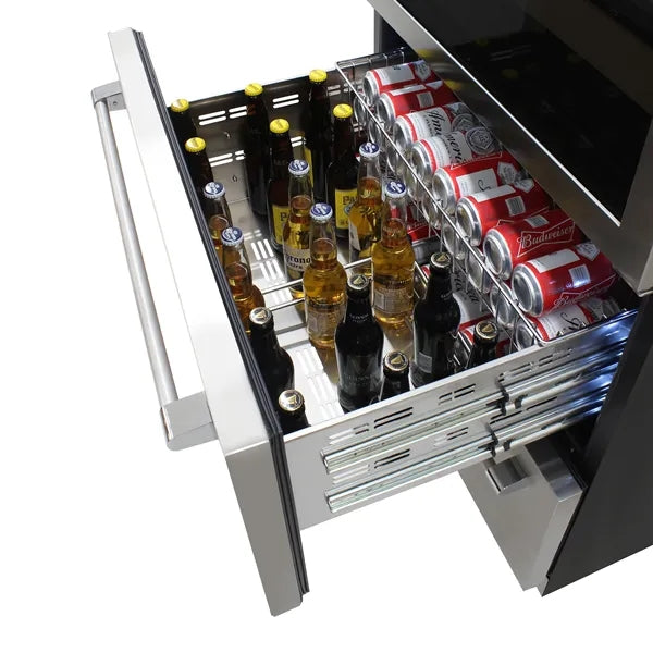 Vinotemp - 135 Bottle Triple-Zone Wine Cooler - Stainless