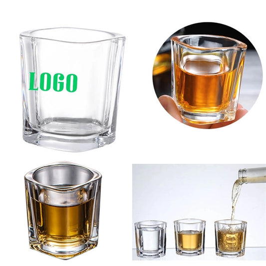 Square 2 Oz Tequila Vodka Whiskey Liquor Cup Shot Glass
