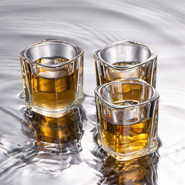 Square 2 Oz Tequila Vodka Whiskey Liquor Cup Shot Glass
