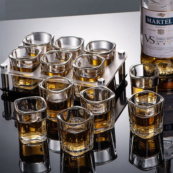 Square 2 Oz Tequila Vodka Whiskey Liquor Cup Shot Glass