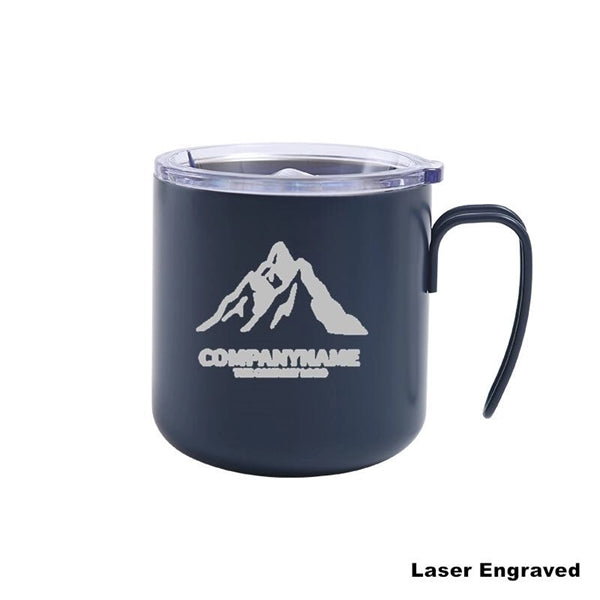 12 oz Stainless Steel Double Wall Coffee Cup With Handle