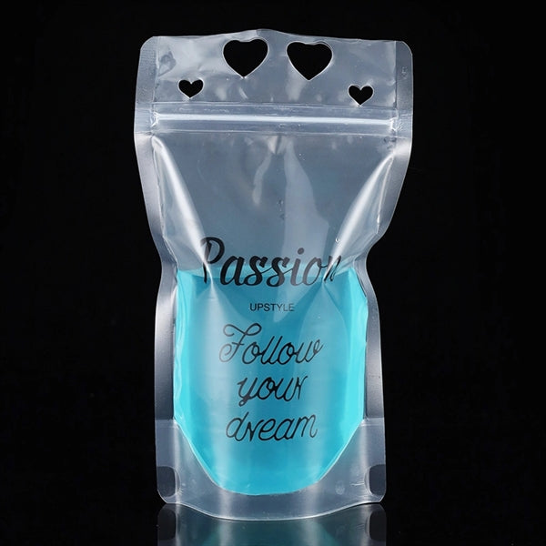 17 Oz Clear Self-sealed Food Drink Pouch Juice Beverage Bag
