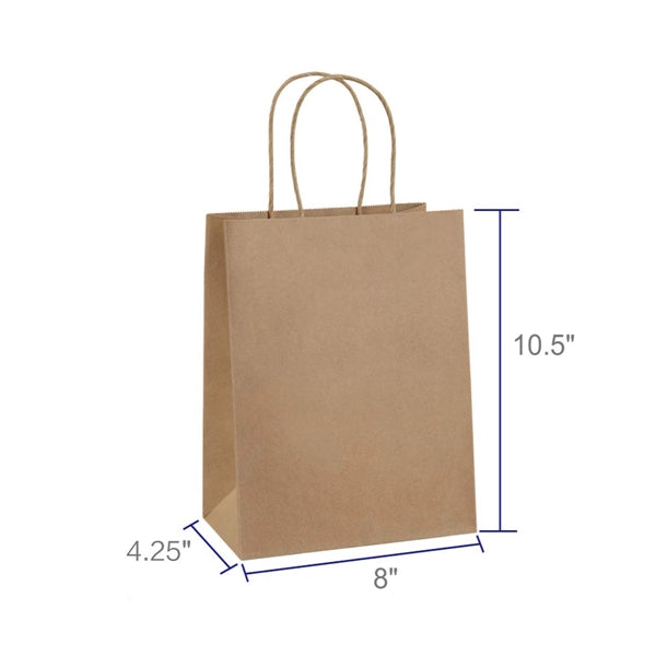 Paper Bags 8X4.75X10.5 Inch