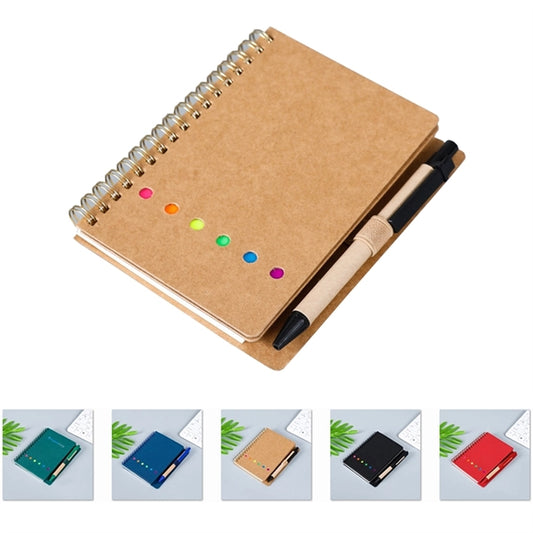 A6 Spiral Hardcover Journal Notebook With Pen Lined Pages