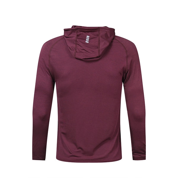 Men's Long-sleeved T-hooded Quick-drying Sports Fitness