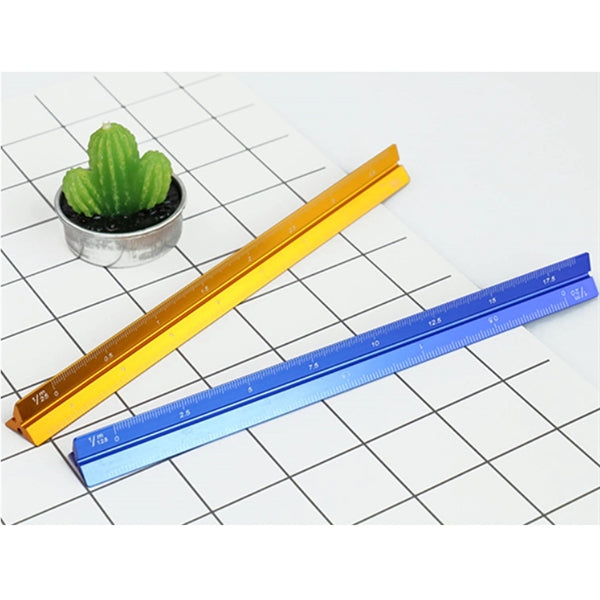 6" Aluminum Drafting Architectural Triangular Scale Ruler