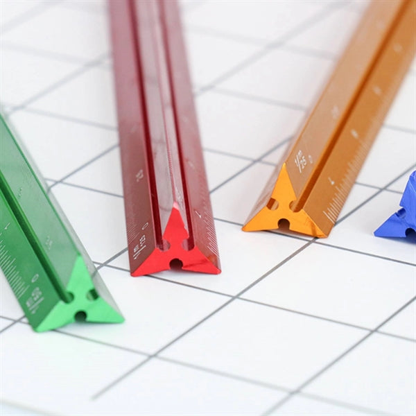 6" Aluminum Drafting Architectural Triangular Scale Ruler