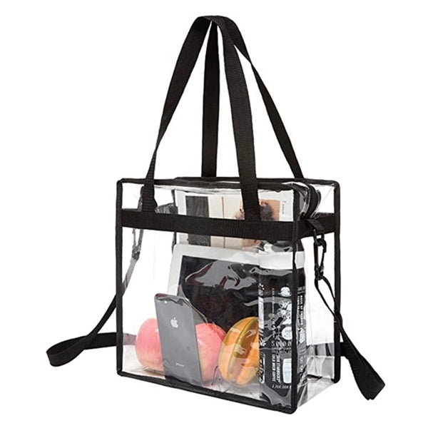 Clear Crossbody Shoulder PVC Transparent Zipper Tote Bag