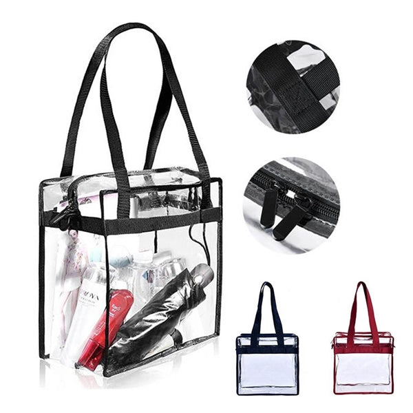 Clear Crossbody Shoulder PVC Transparent Zipper Tote Bag