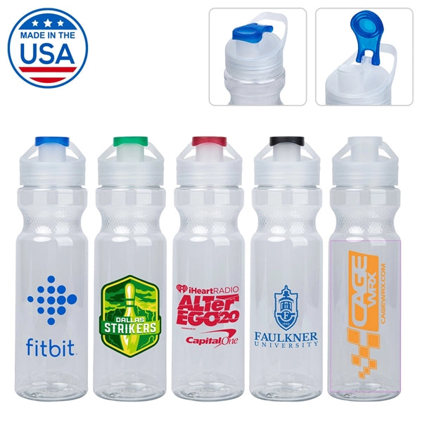 Monaco 28 oz. Clear Handle Water Bottle